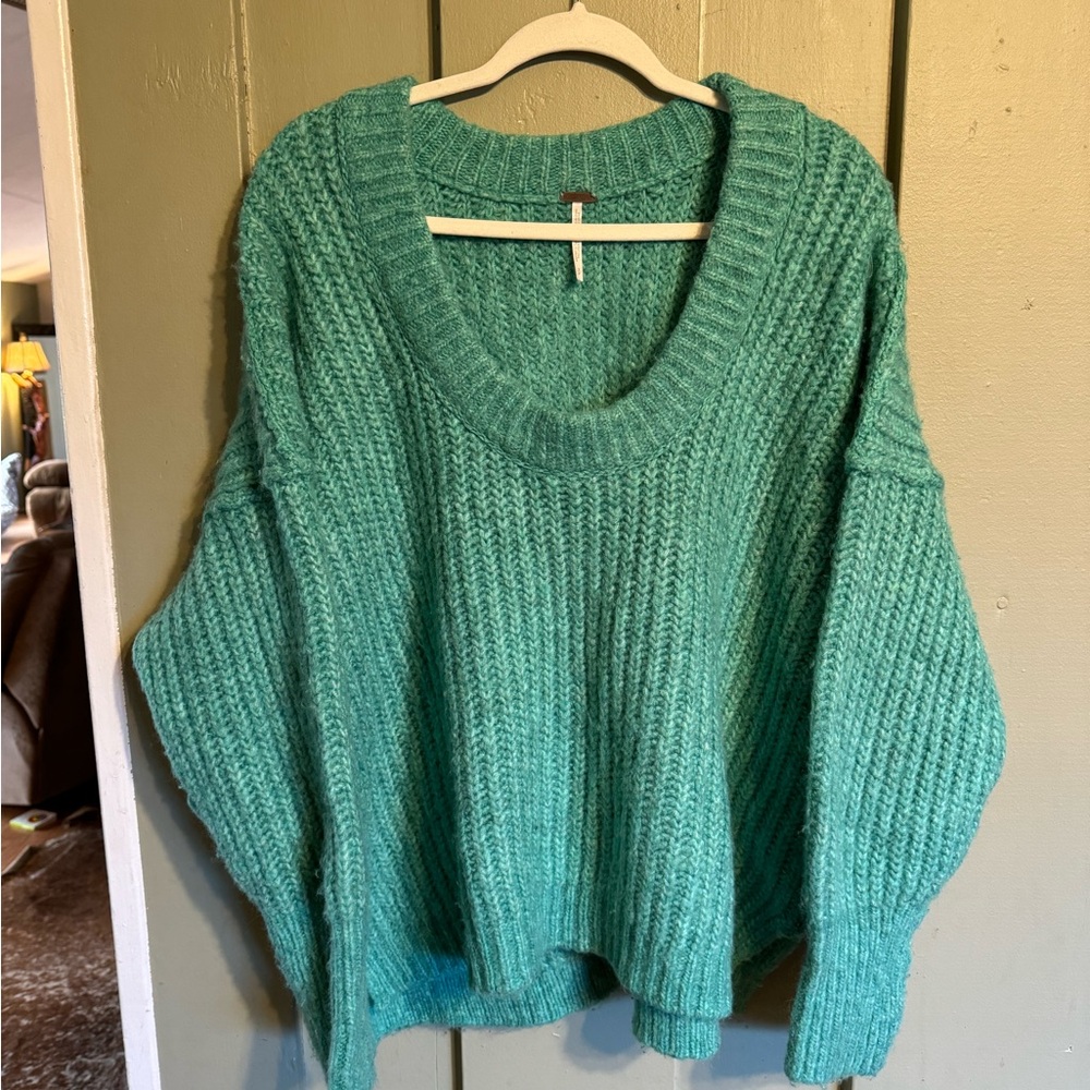 Cozy Teal Knit Sweater